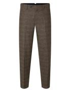 Selected Slhslim-Reed Wool Trs Noos Brun