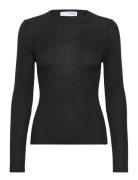 Selected Slfnaja Ls Knit O-Neck Svart