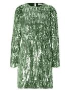 Selected Slfari-Colyn Ls Short Sequins Dress B Grön