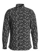 Selected Slhslim-Performance Aop Shirt Ls Svart