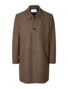 Selected Slharchive Car Coat Noos Brun