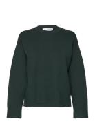 Selected Slfkamma Ls Knit O-Neck Grön