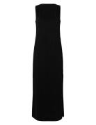 Selected Slfanita Twisted Ankle Dress Svart