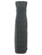 Selected Slfanita Twisted Ankle Dress Svart