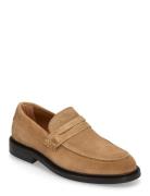 Selected Slhcarter Suede Low Penny Loafer Beige