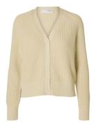 Selected Slfbirla Ls Knit Short Cardigan Kräm