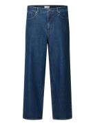 Selected Slhwide 3075 Dark Blue Jeans Express Blå