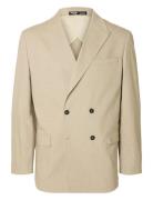 Selected Slhrelaxed- Finn Pinstriped Db Blz Beige