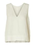 Selected Slflinna Sl Reversible Linen Top B Kräm