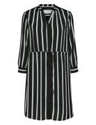 Selected Slfdamina 7/8 Aop Dress Svart