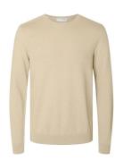 Selected Slhberg Crew Neck Noos Beige