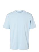 Selected Slhcolman Ss O-Neck Tee Noos Blå