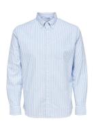 Selected Slhregrick-Ox Shirt Ls Noos Blå