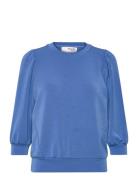 Selected Slftenny 3/4 Sweat Top Noos Blå