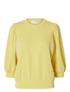 Selected Slftenny 3/4 Sweat Top Noos Gul