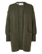 Selected Slflulu New Ls Knit Long Cardigan B Noos Grön