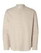 Selected Slhregsun Shirt Ls Band Beige