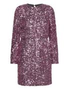 Selected Slfcolyn Ls Short Sequins Dress B Rosa