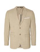 Selected Slhslim-Oasis Linen Blz Noos Beige