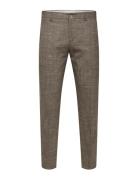 Selected Slhslim-Oasis Linen Trs Noos Grå
