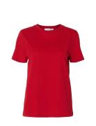 Selected Slfmyessential Ss O-Neck Tee Noos Röd