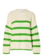 Selected Slfbloomie Ls Knit O-Neck Noos Kräm