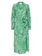 Selected Slfsirine Ls Midi Wrap Dress B Grön