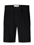 Selected Slhregular-Brody Linen Shorts Noos Svart