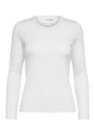 Selected Slfdianna Ls O-Neck Top Noos Vit