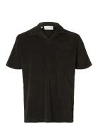 Selected Slhrelax-Terry Ss Resort Polo Ex Svart