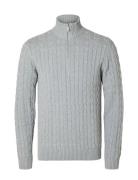 Selected Slhryan Structure Half Zip Grå