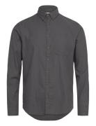 Selected Slhslimowen-Brushed Shirt Ls D Grå