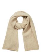 Selected Slfmaline Knit Scarf Noos Beige