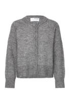 Selected Slfrena Ls Knit Cardigan Camp Grå