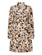 Selected Slfslaila Ls Aop Short Shirt Dress B Beige
