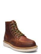 Selected Slhteo New Leather Moc-Toe Boot Brun