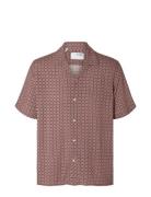 Selected Slhrelaxvero Shirt Ss Aop B Rosa