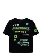 Name It Nkmjeffy Minecraft Nreg Ss Top Box Bfu Svart