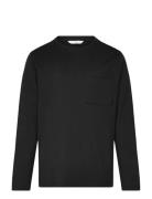 Mango Long-Sleeved T-Shirt With Pocket Svart