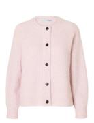Selected Slflulu Ls Knit Short Cardigan Noos Rosa