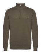 GANT Cotton Pique Halfzip Khaki Green