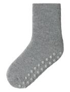 Name It Nmfwaksi Wo/Bl Terry Sock W/Non Skid Grå