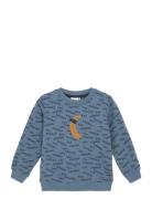 Minymo Sweatshirt Ls Aop Blå