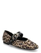 Gabor Ankle-Strap Ballerina Brun