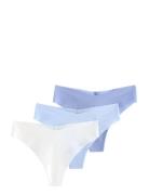 Lindex Brief Inv Thong Reg High Cu Blå