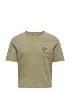 Kids Only Kogrex Leo Heart S/S Top Jrs Noos Grön