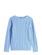 Tommy Hilfiger Cotton Cable Sweater Blå