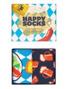 Happy Socks 2-Pack Wurst And Beer Socks Gift Set Blå