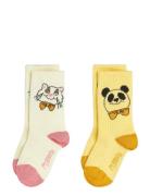 Mini Rodini Cat & Panda 2-Pack Socks Multi/patterned