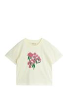 Mini Rodini Alpine Flowers Emb Ss Tee Kräm